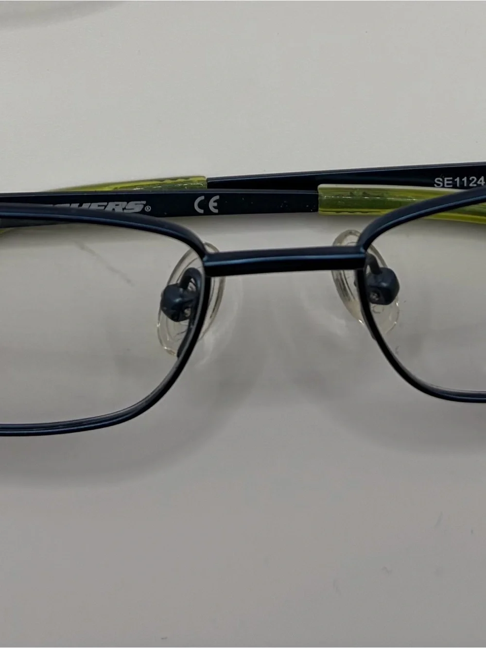 Skechers Navy Frames with Lime Green Temple Tips For Kids